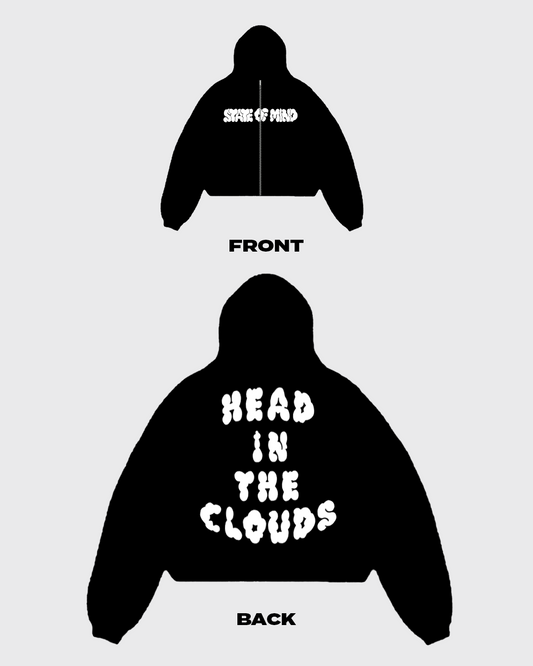 Black State of Mind Zip-Up Hoodie