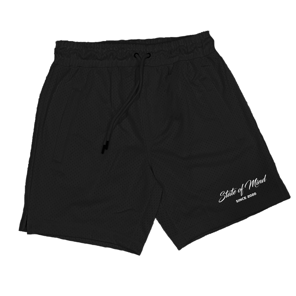 Black Mesh Shorts