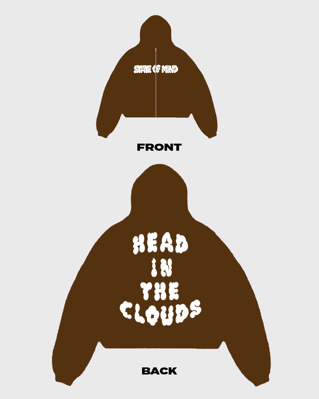 Brown State of Mind Zip-Up Hoodie