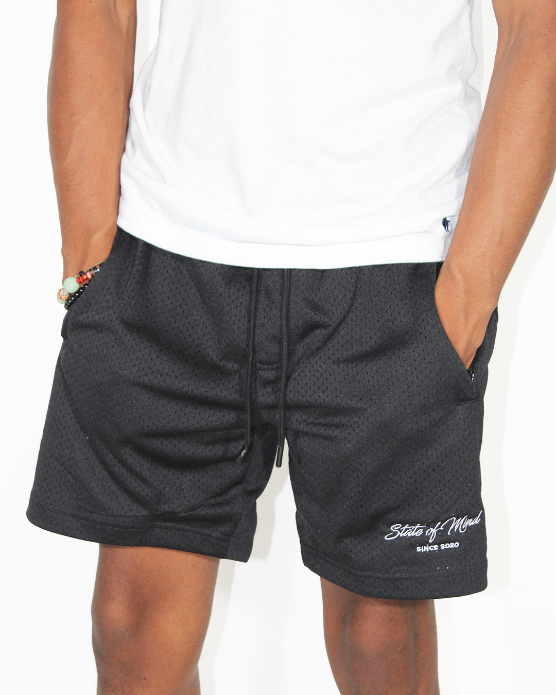 Black Mesh Shorts