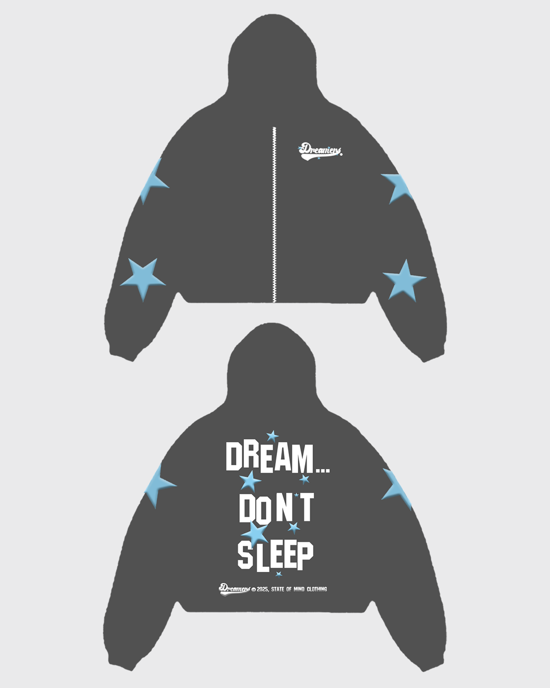 Shadow Oversized Dreamer's Zip-Up Hoodie