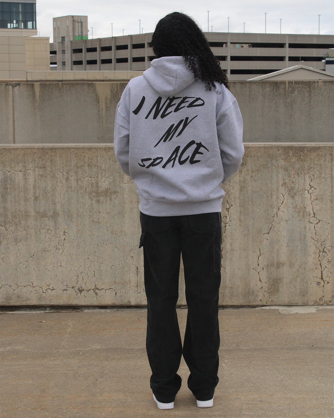 Grey Astronaut Oversized Hoodie