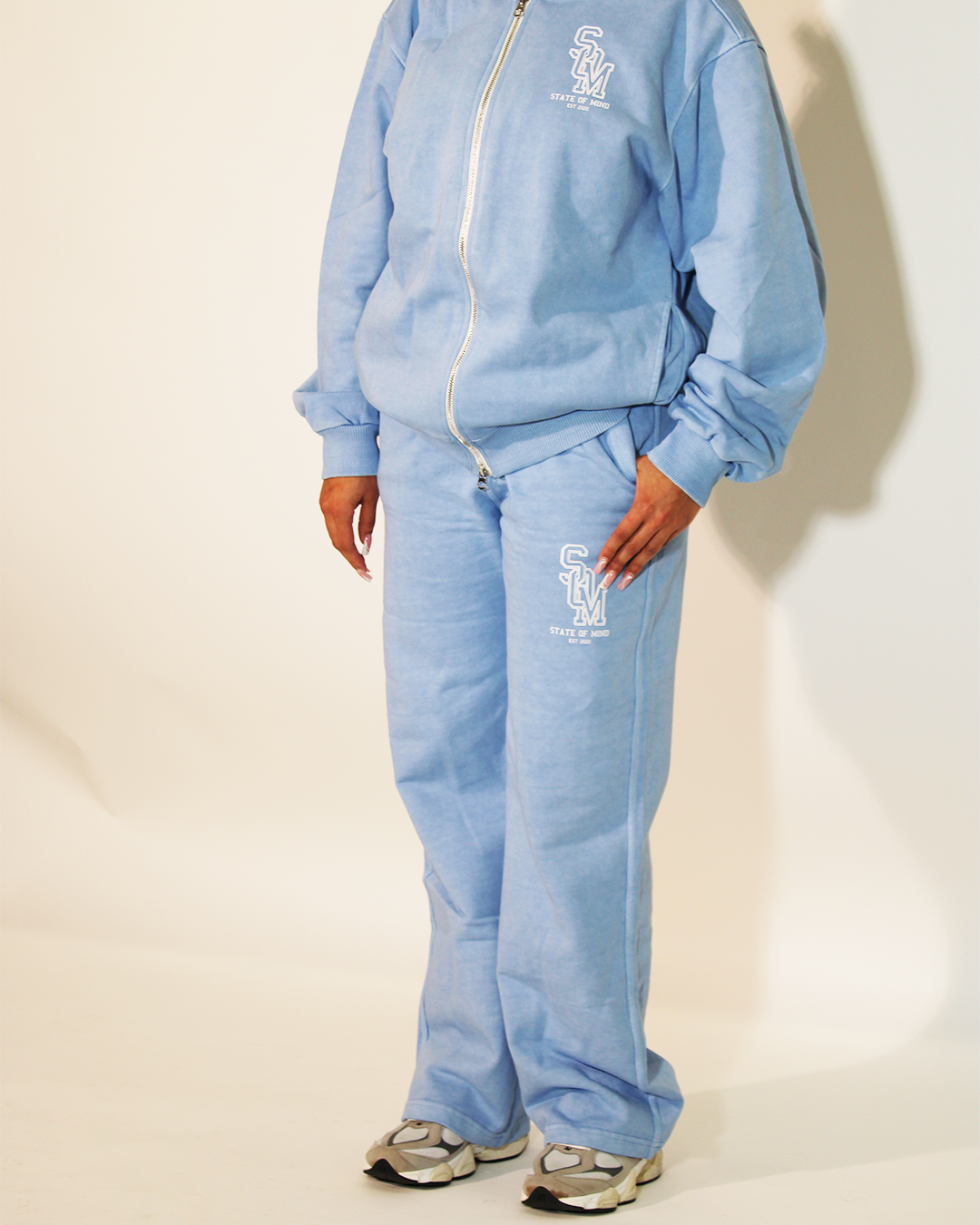 Baby Blue State of Mind Heavy Zip-Up Sweatsuit