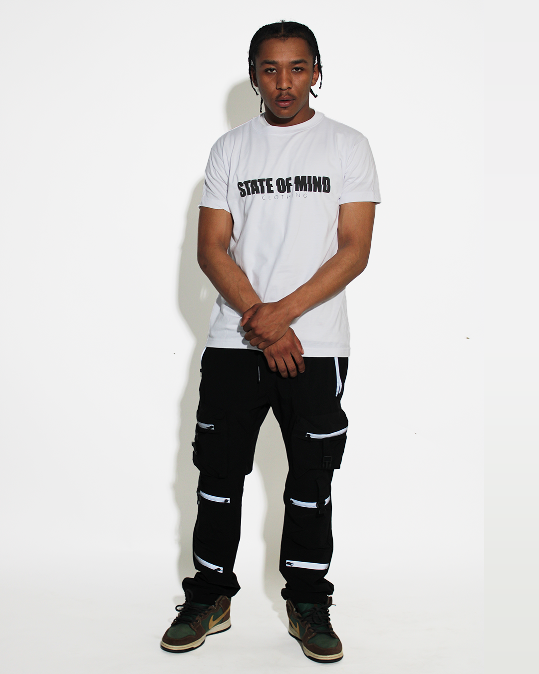 White/Black Glitch Tee