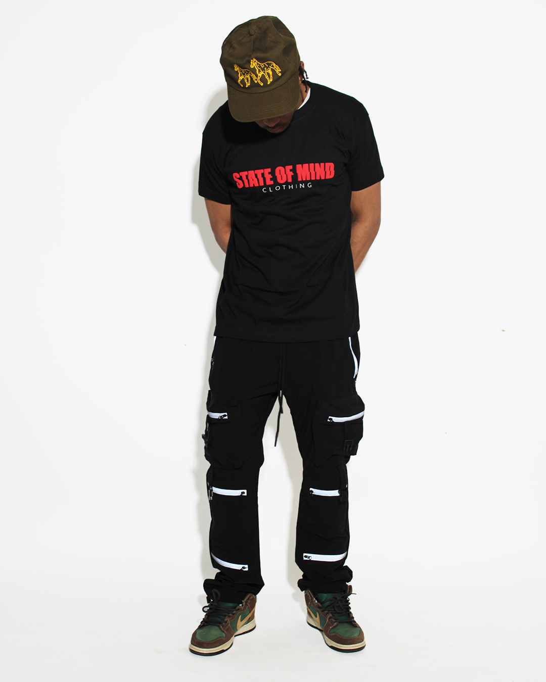 Black/Red Glitch Tee