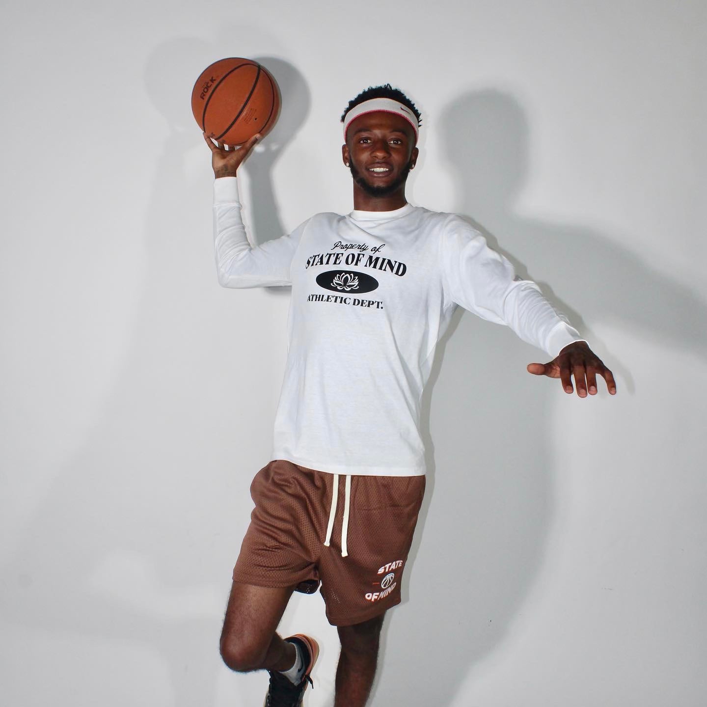 White Athletic Long Sleeve Shirt