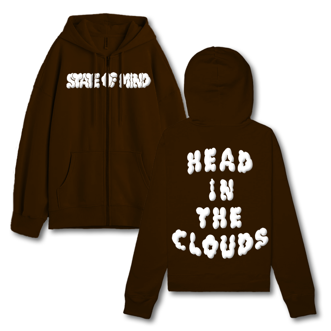 Brown State of Mind Zip-Up Hoodie
