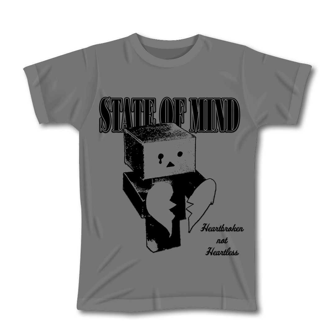 Grey/Black Heartbroken Tee