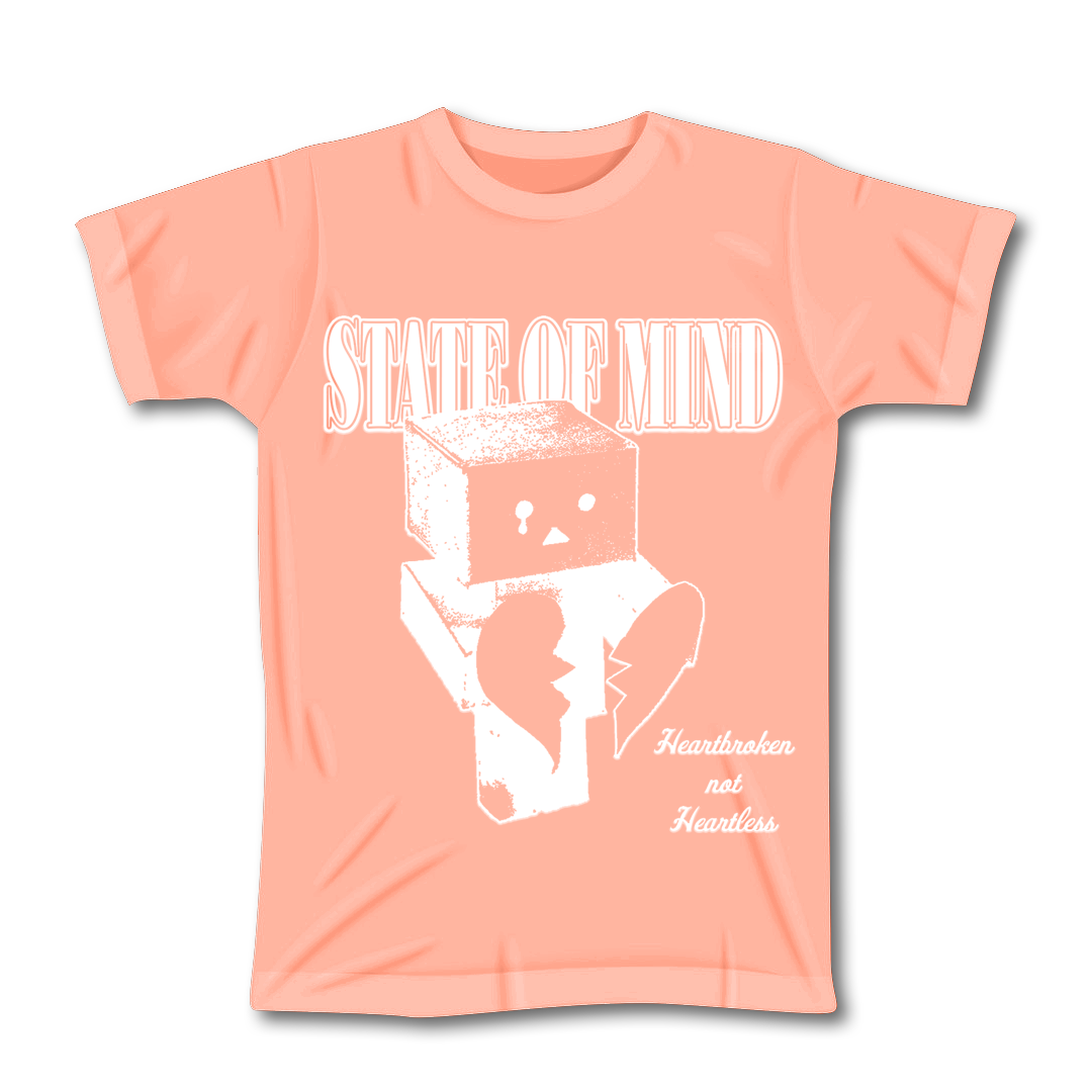 Peach/White Heartbroken Tee