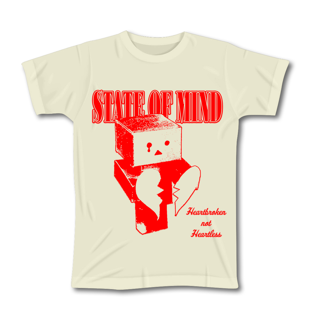 Cream/Red Heartbroken Tee