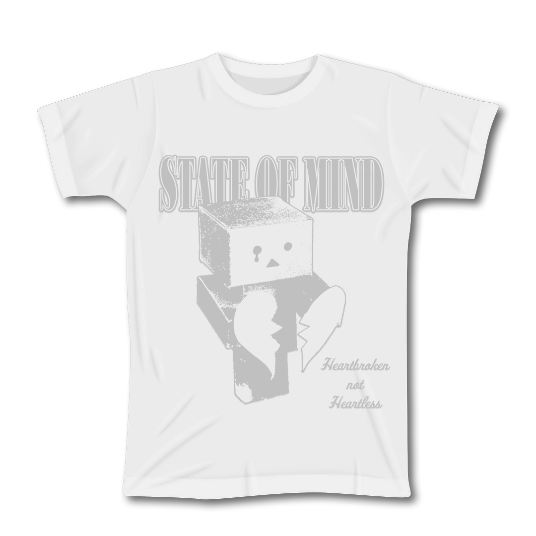 White/Grey Heartbroken Tee