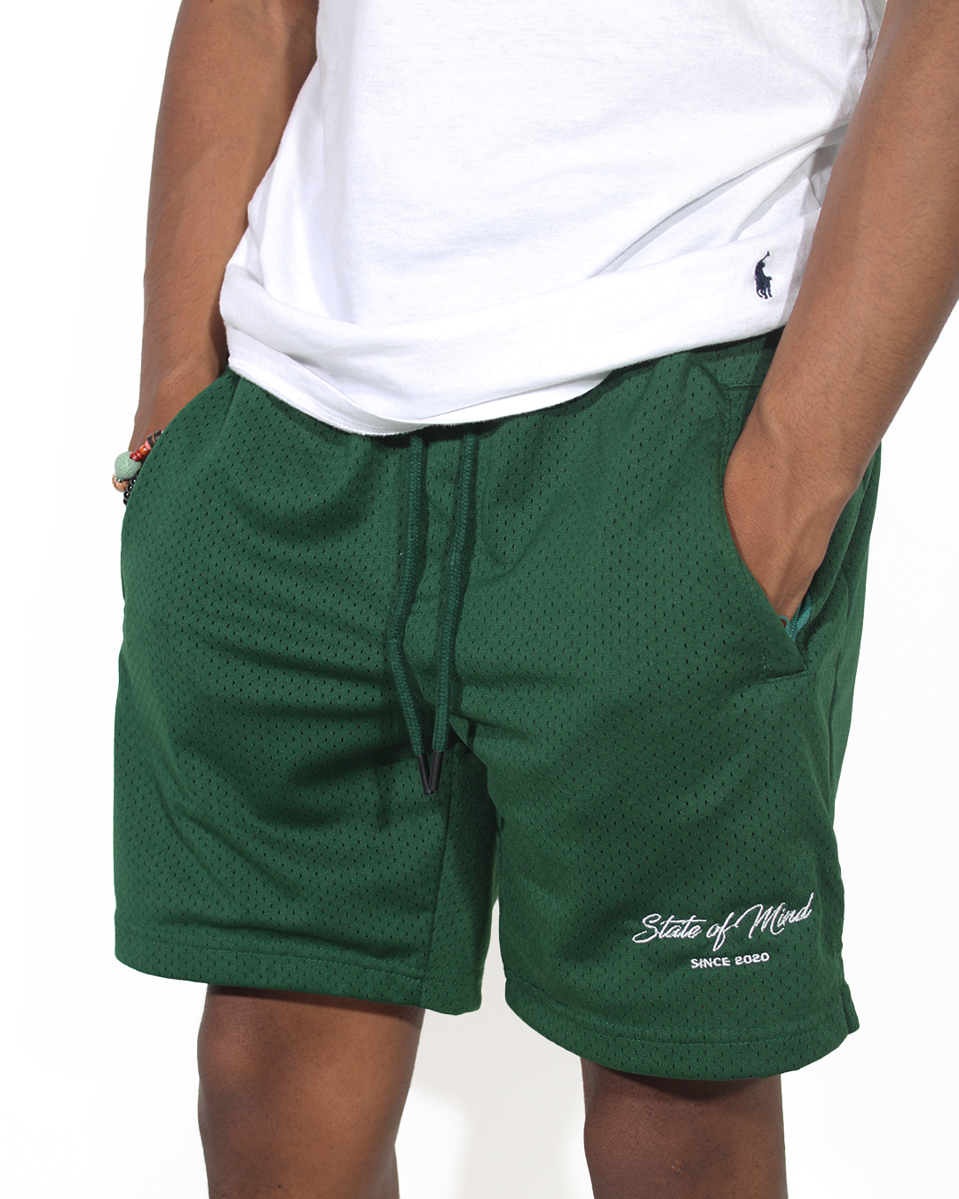 Forest Green Mesh Shorts
