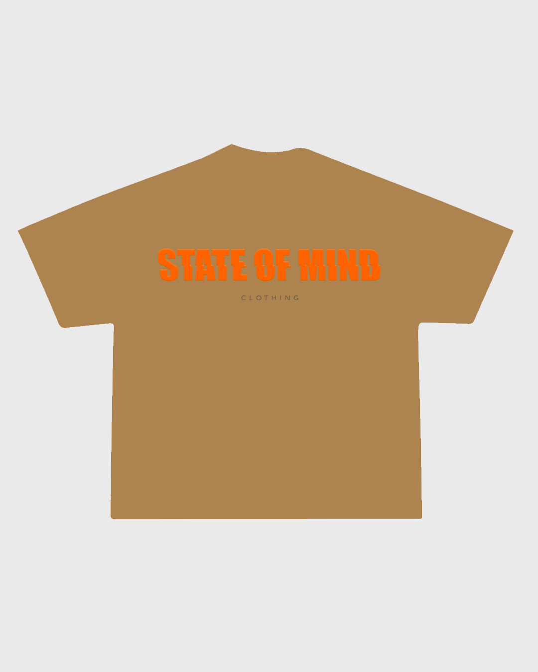 Cream/Orange Glitch Tee