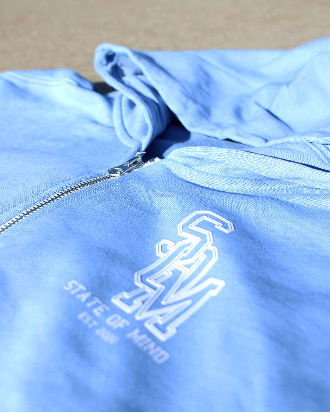 Baby Blue State of Mind Zip-Up Hoodie